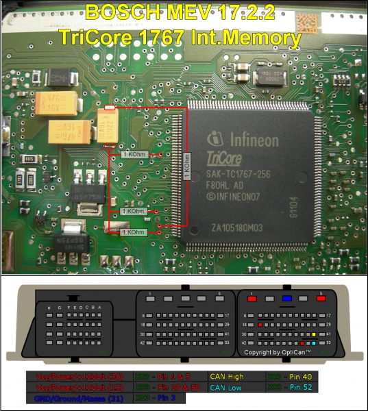Bosch MED 17.2.2 (Mini) pinout diagram 2